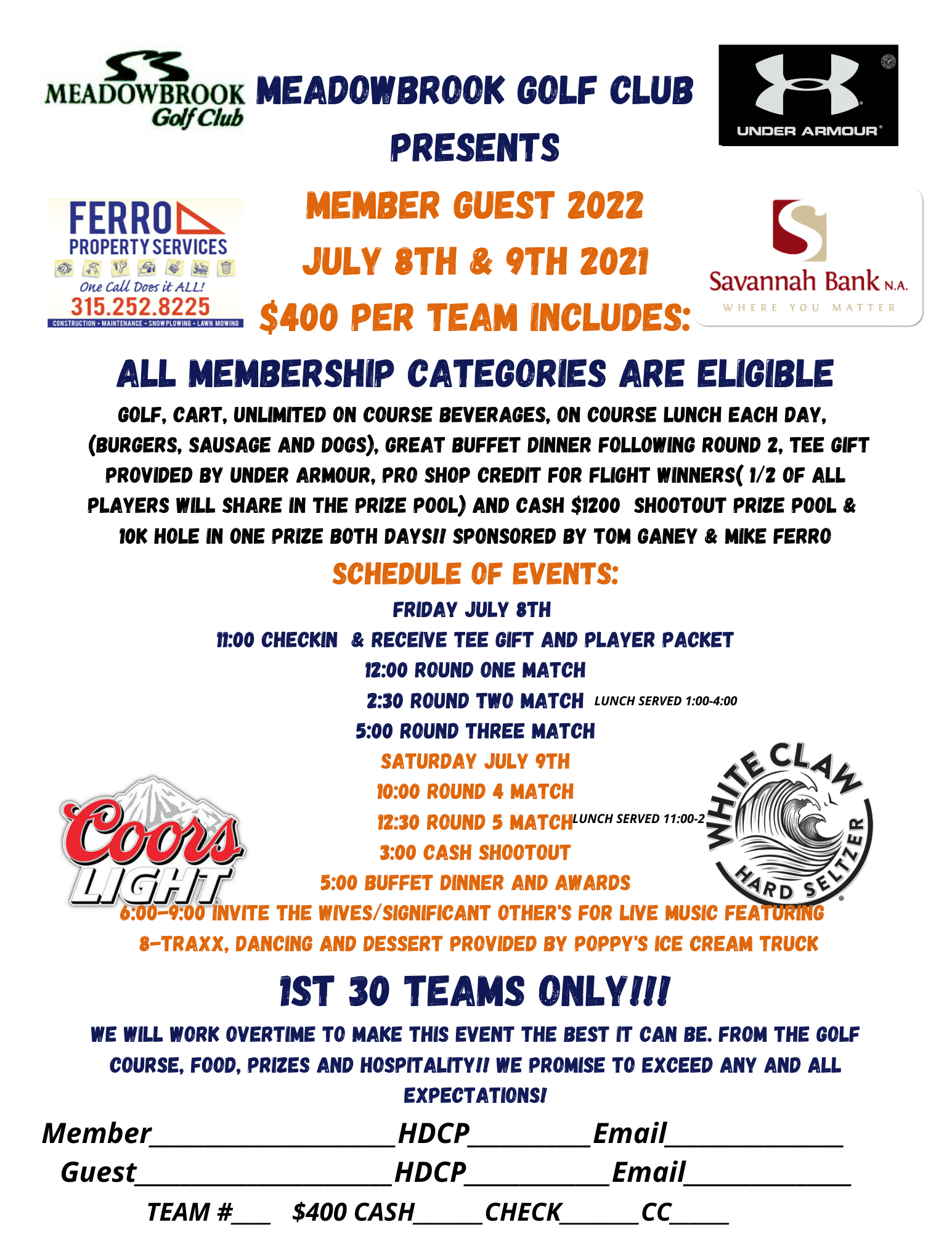 MBGC Member Guest Meadowbrook Golf Club